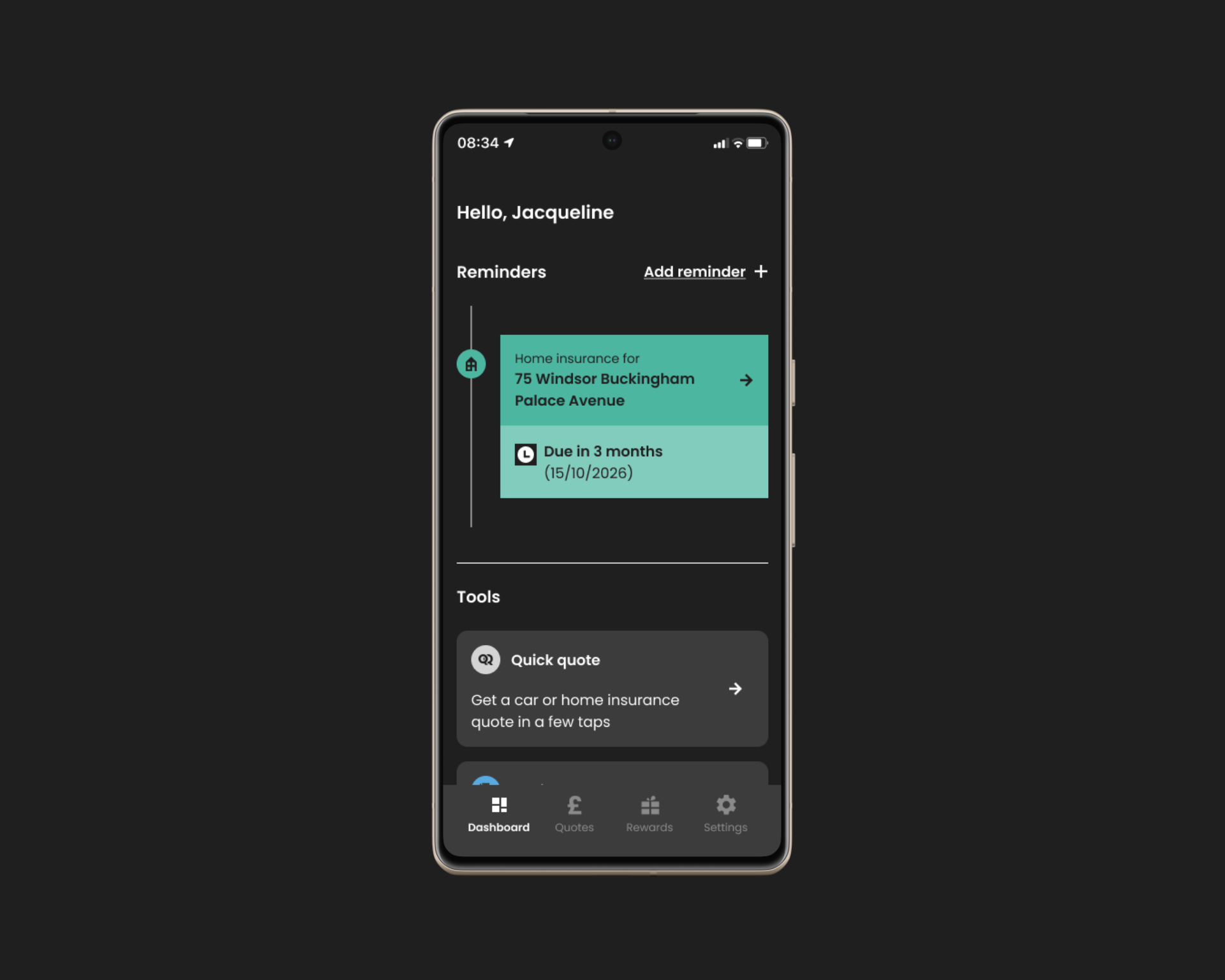 Confused.com mobile app flow overview